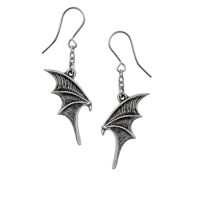 A Night With Goethe Dangle Wing Earrings -by Alchemy England 1977