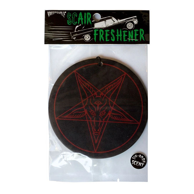 Satanic Circle Baphomet Air Freshener by Kreepsville 666
