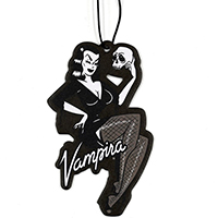 Vampira Holding Skull Air Freshener by Kreepsville 666