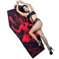 Baphomet Goat Coffin Beach Towel - from Kreepsville 