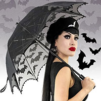 Bat Lace Parasol by Kreepsville 666