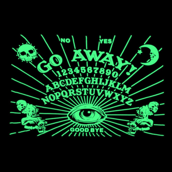 Go Away Ouija Glow in the Dark Blanket by Kreepsville 666