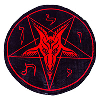 Satanic Circle Baphomet Blanket by Kreepsville 666