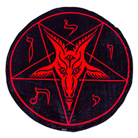 Satanic Circle Baphomet Blanket by Kreepsville 666