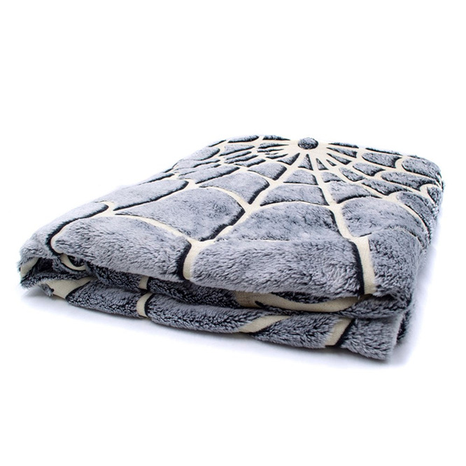 Spiderweb Glow in the Dark Blanket by Kreepsville 666