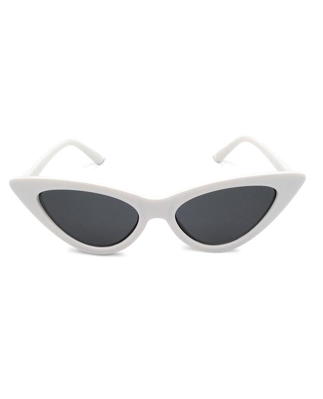 Kids Six Bunnies Retro Cat Eye Sunglasses - White