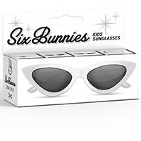 Kids Six Bunnies Retro Cat Eye Sunglasses - White