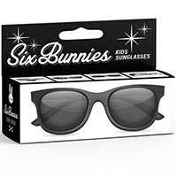 Kids Six Bunnies Retro 50's James Dean Sunglasses - Black - SALE