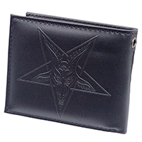 Black Metal Hail Satan Bi Fold Vinyl Wallet by Kreepsville 666