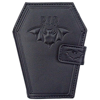 RIP Bat Embossed Coffin Vinyl Wallet by Kreepsville 666