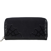 Twilight Time Web Wallet/Clutch by Banned Apparel- Black