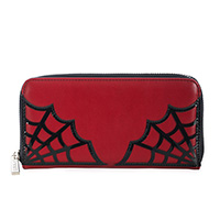Twilight Time Web Wallet/Clutch by Banned Apparel- Burgundy
