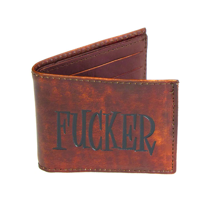 Fucker Antique Finish Brown Slim Billfold Wallet by Mascorro Leather