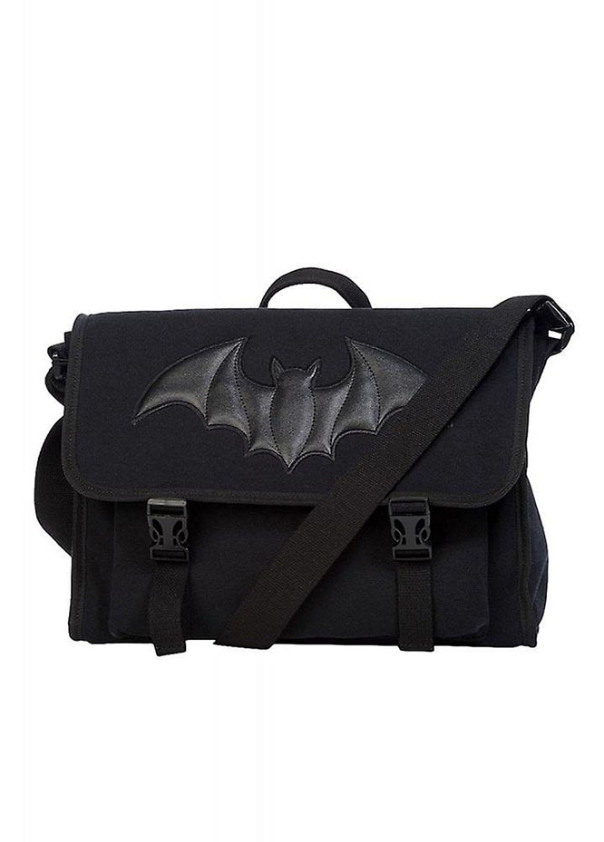 Bat Frenzy Messenger Bag by Banned Apparel