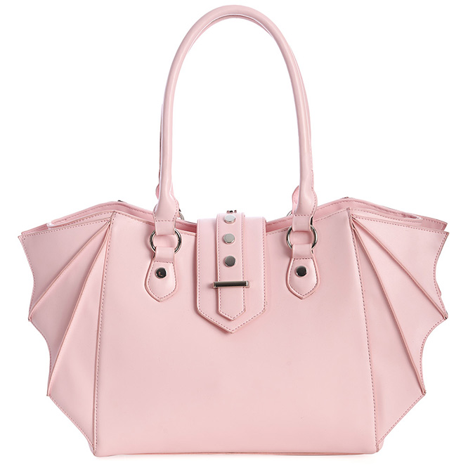 Annabelle Bat Wing Trapeze Handbag by Banned Apparel - in pink
