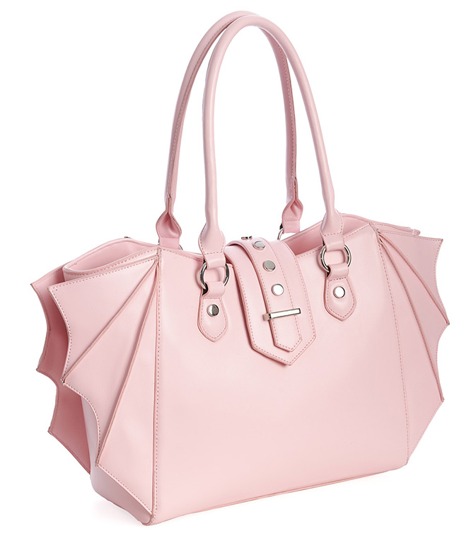 Annabelle Bat Wing Trapeze Handbag by Banned Apparel - in pink