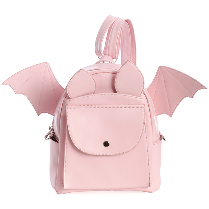 Waverly Batpack Bat Backpack by Banned Apparel - in pink