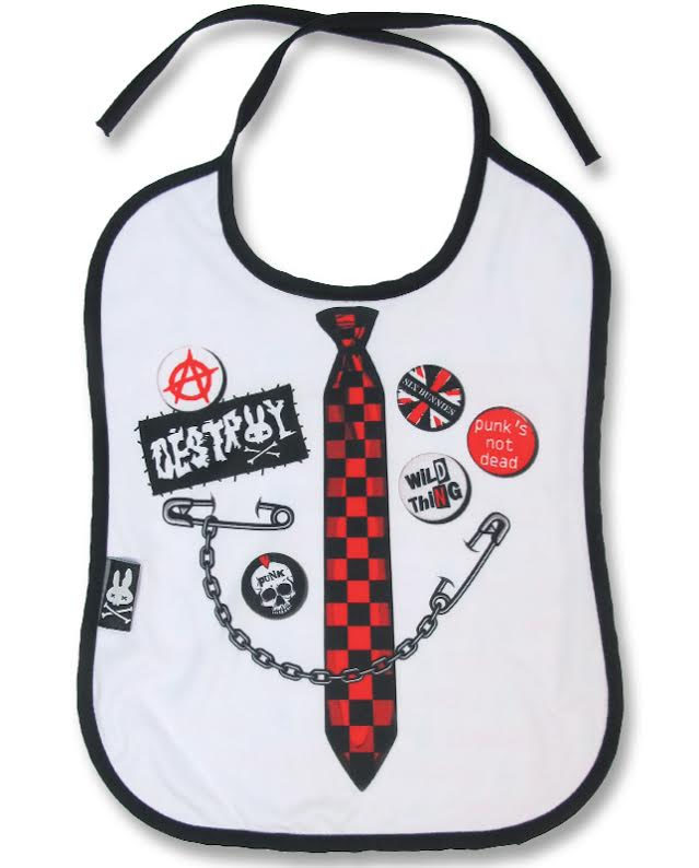 Punk Skinny Tie Bib by Six Bunnies