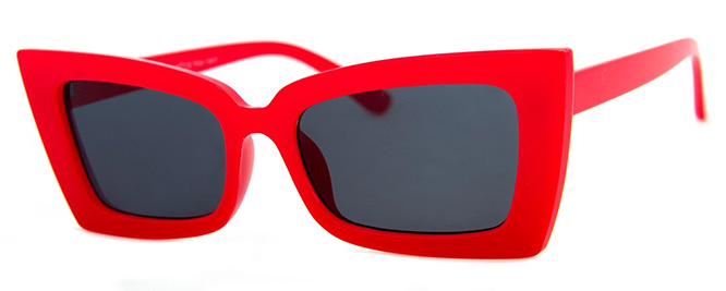 Big Payback Oversized Red Cat Eye Retro Sunglasses #17