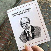 BTK Dennis Rader Serial Killer Birthday Card by Graveface Records - SALE