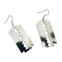 Razor Blade Dangle Earrings by Switchblade Stiletto