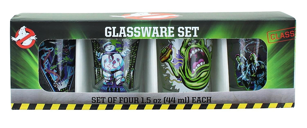 Ghostbusters- Neon 4x1.5oz Boxed Shotglass Set