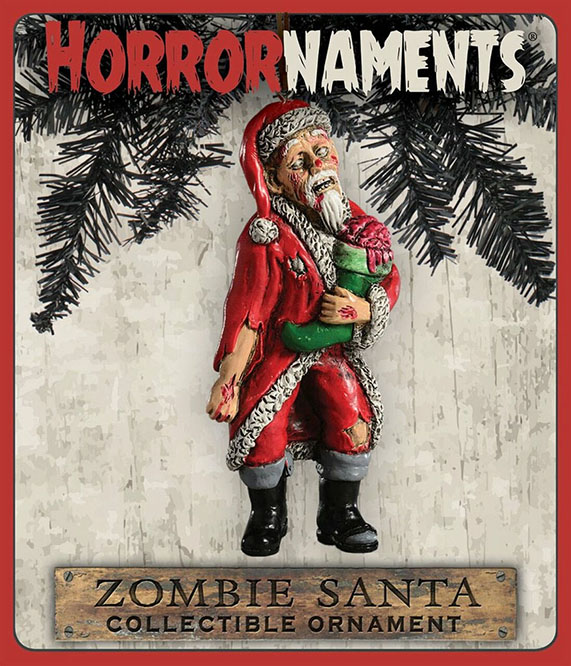 Zombie Santa Ornament by Horrornaments (Sale price!)