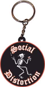Social Distortion- Skeleton Rubber keychain