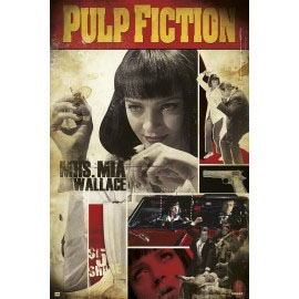 Pulp Fiction- Uma Collage Poster
