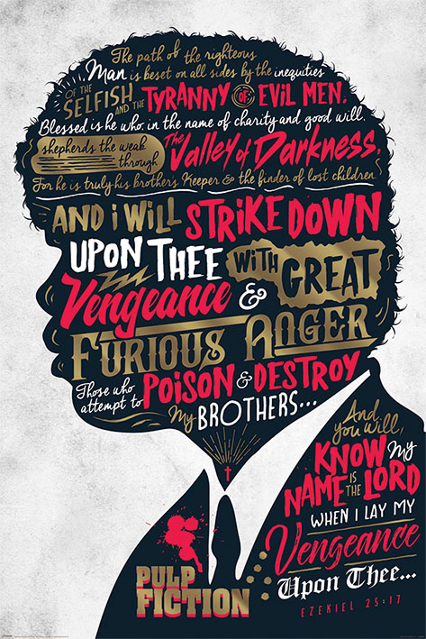 Pulp Fiction- Ezekiel Poster