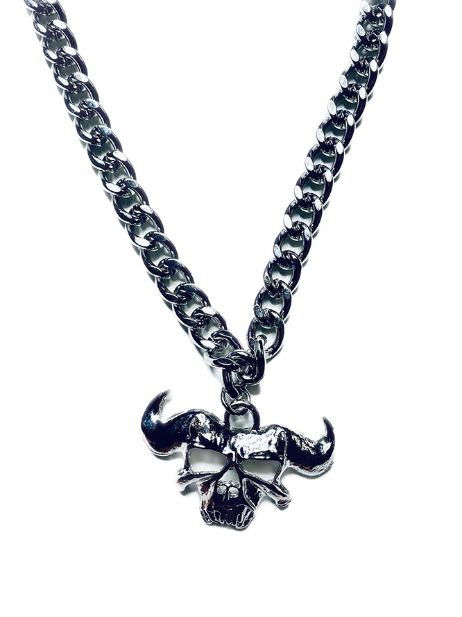 Danzig Skull Necklace by Switchblade Stiletto - Thick Chain