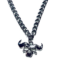 Danzig Skull Necklace by Switchblade Stiletto - Thick Chain