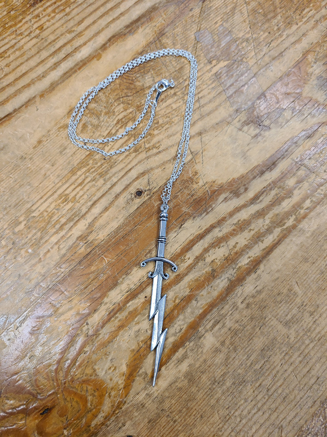 Stainless Steel Sword Necklace by Switchblade Stiletto