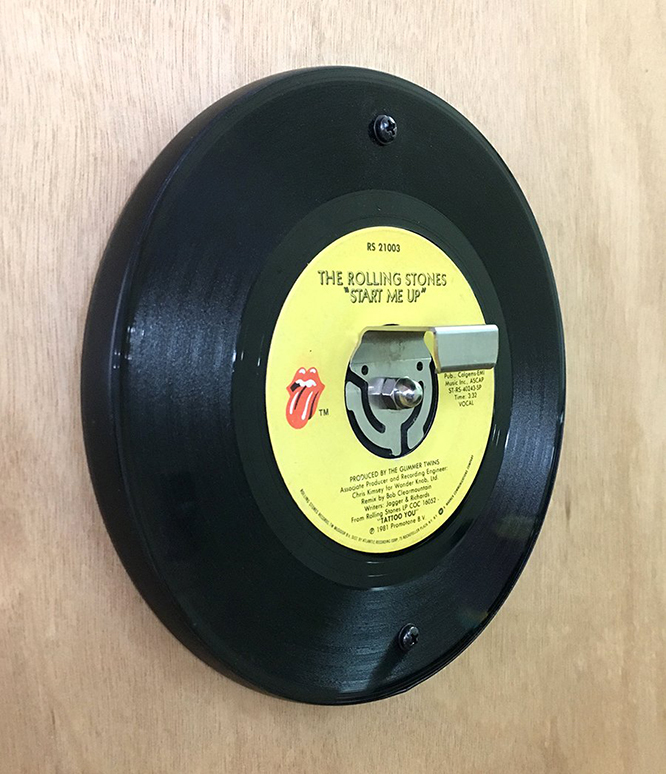 Vintage Recycled 45RPM Wall Mounted Bottle Opener by Vinylux- Willie Nelson