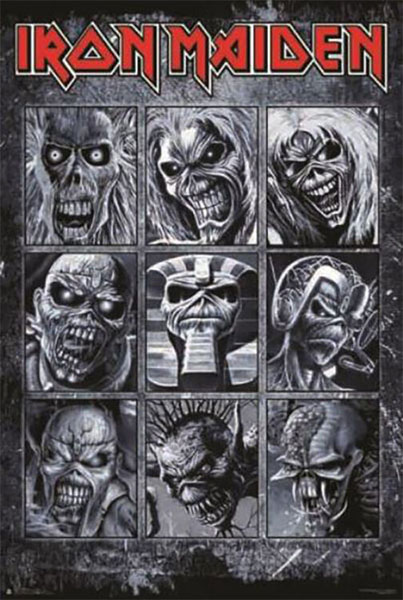 Iron Maiden- Faces Of Eddie Poster