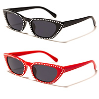 Cat Eye With Rhinestones Retro Sunglasses (Various Colors!)