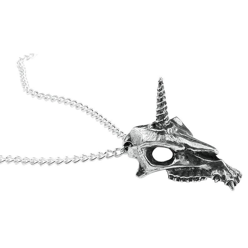 Unicorn Uniskull Pewter Necklace by Alchemy England 1977