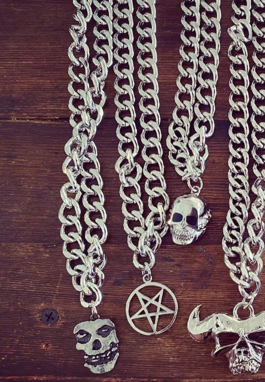 Pentagram Necklace by Switchblade Stiletto - Thick Chain