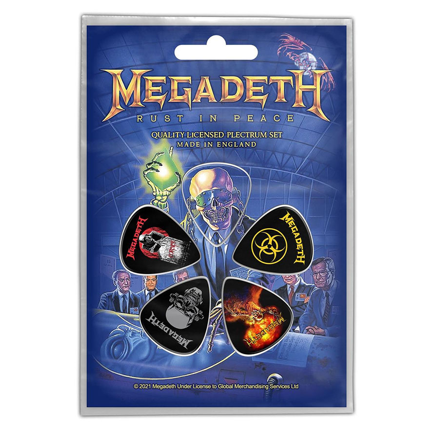 Megadeth- Plectrum Pack, 5 Guitar Picks (Imported)