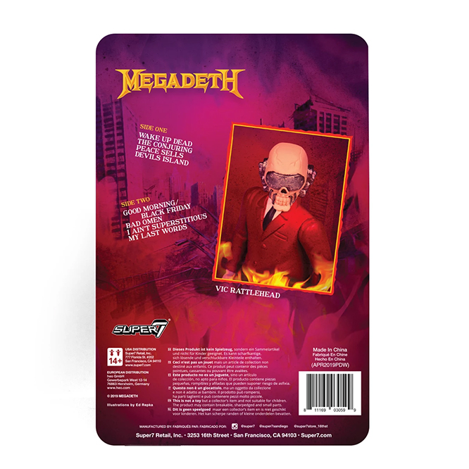 Megadeth Reaction Figure- Vic Rattlehead