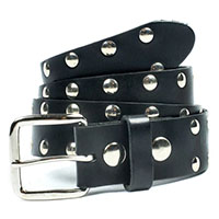 Spot Studded Black Leather Belt by Mascorro Leather