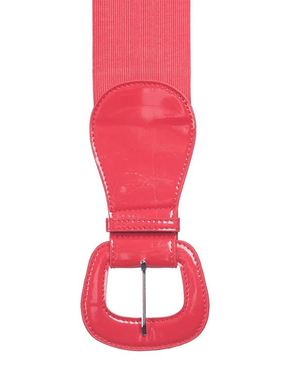 Wide Elastic Retro Belt by Steady Clothing - in Red
