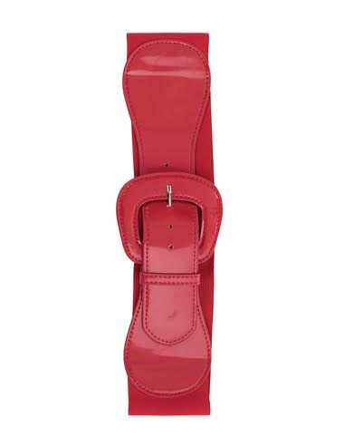 Wide Elastic Retro Belt by Steady Clothing - in Red