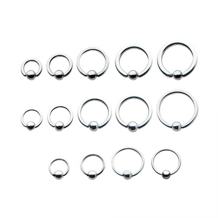 Surgical Steel Attach Ball Ring Captive Bead Rings by Body Vibe (Sale price!)