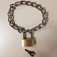 Padlock & Chain Bracelet by Ape Leather