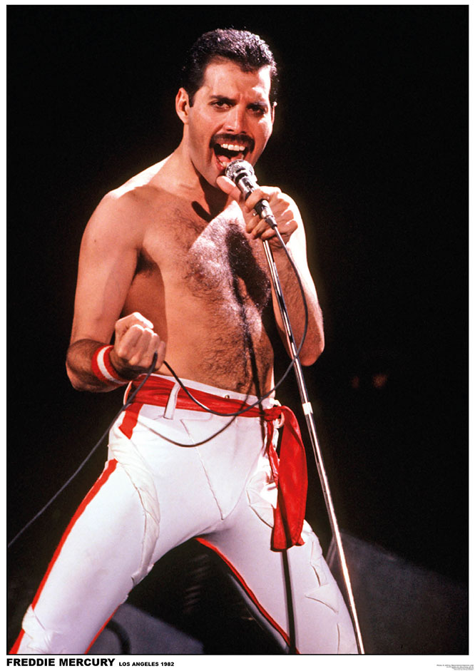 Freddie Mercury- LA 1982 Poster (A6)