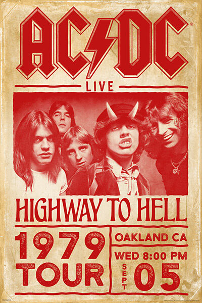 AC/DC- Highway To Hell Tour 1979 poster