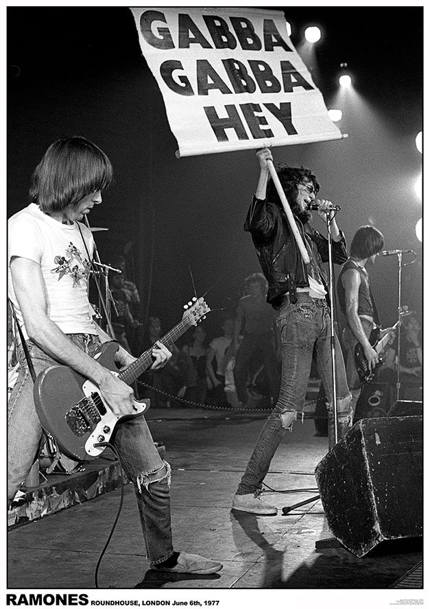 Ramones- Gabba Gabba Hey (London 1977) poster (C1)