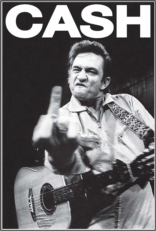 Johnny Cash- Finger (Vertical, Logo On Top) poster (D10)