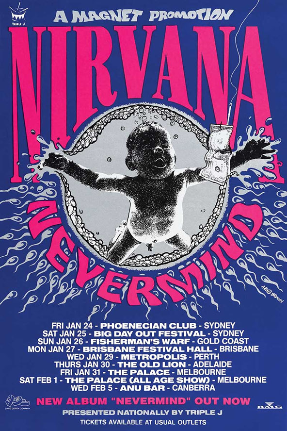 Nirvana- Australian Tour poster 